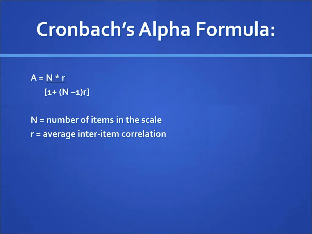 cronbach s alpha formula
