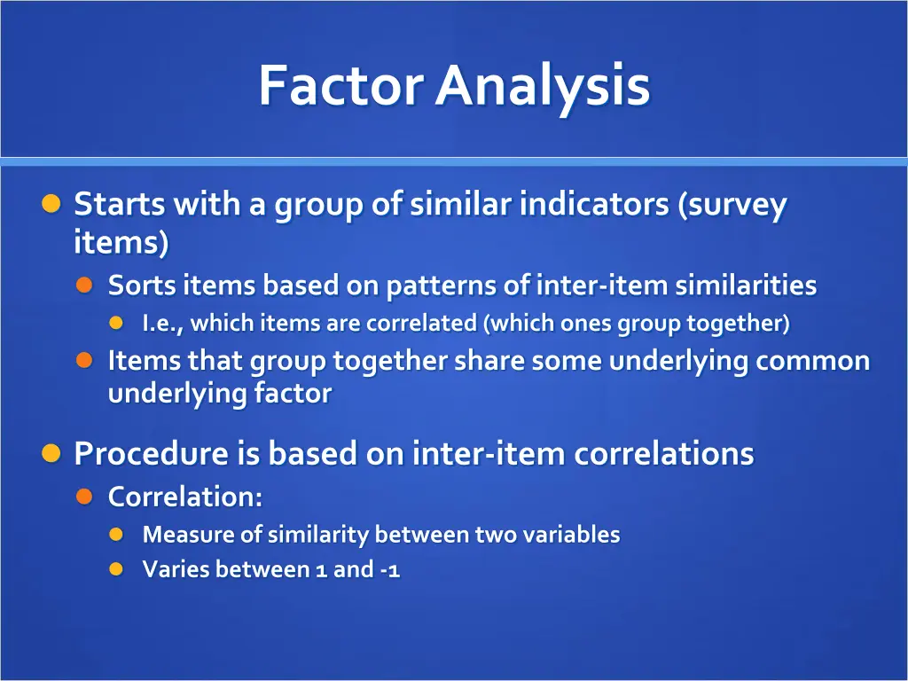 factor analysis