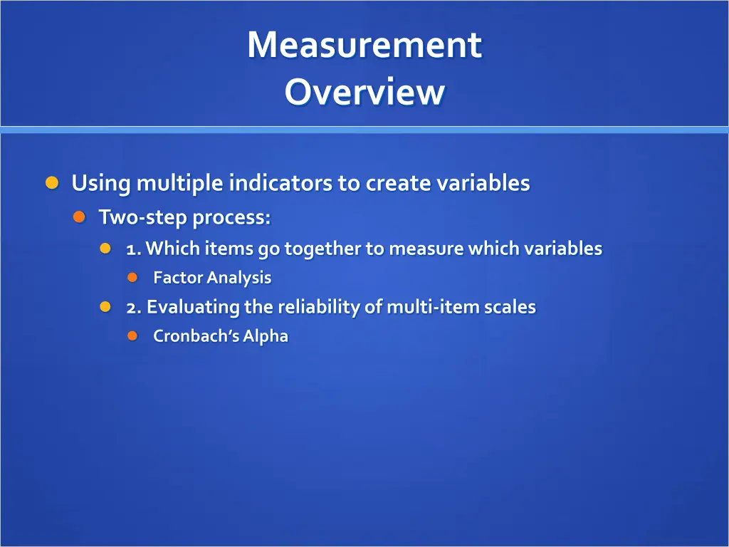 measurement overview