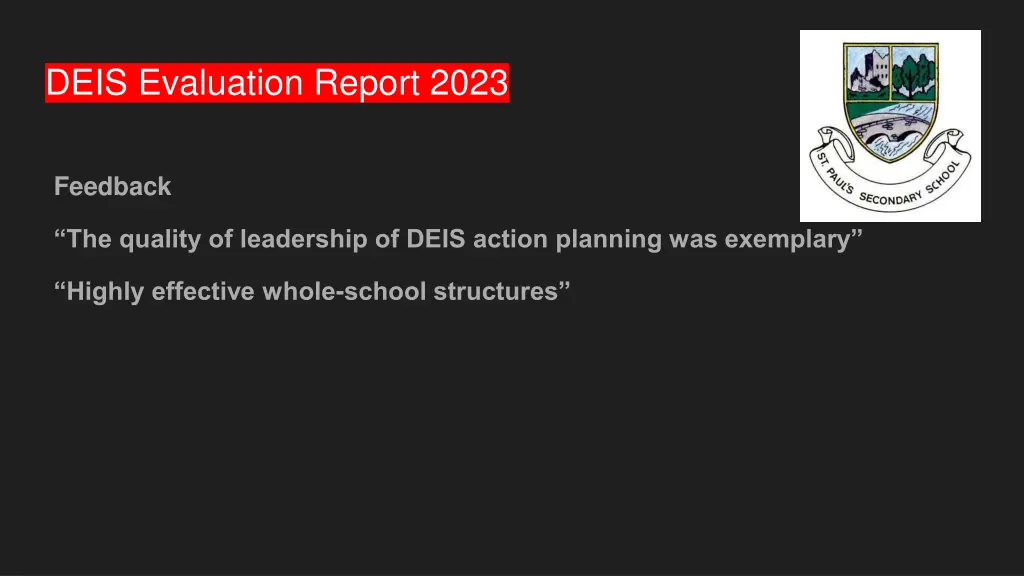 deis evaluation report 2023