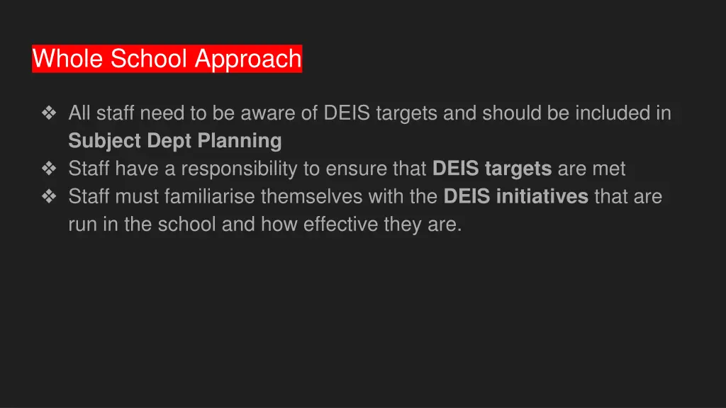 whole school approach