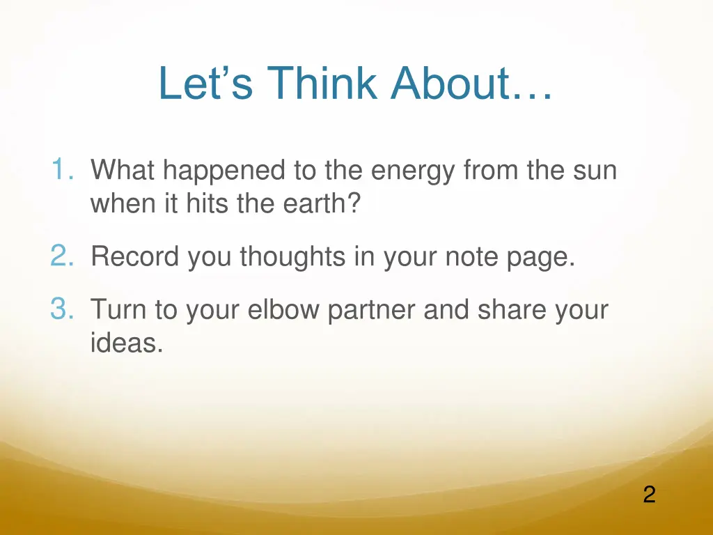 let s think about