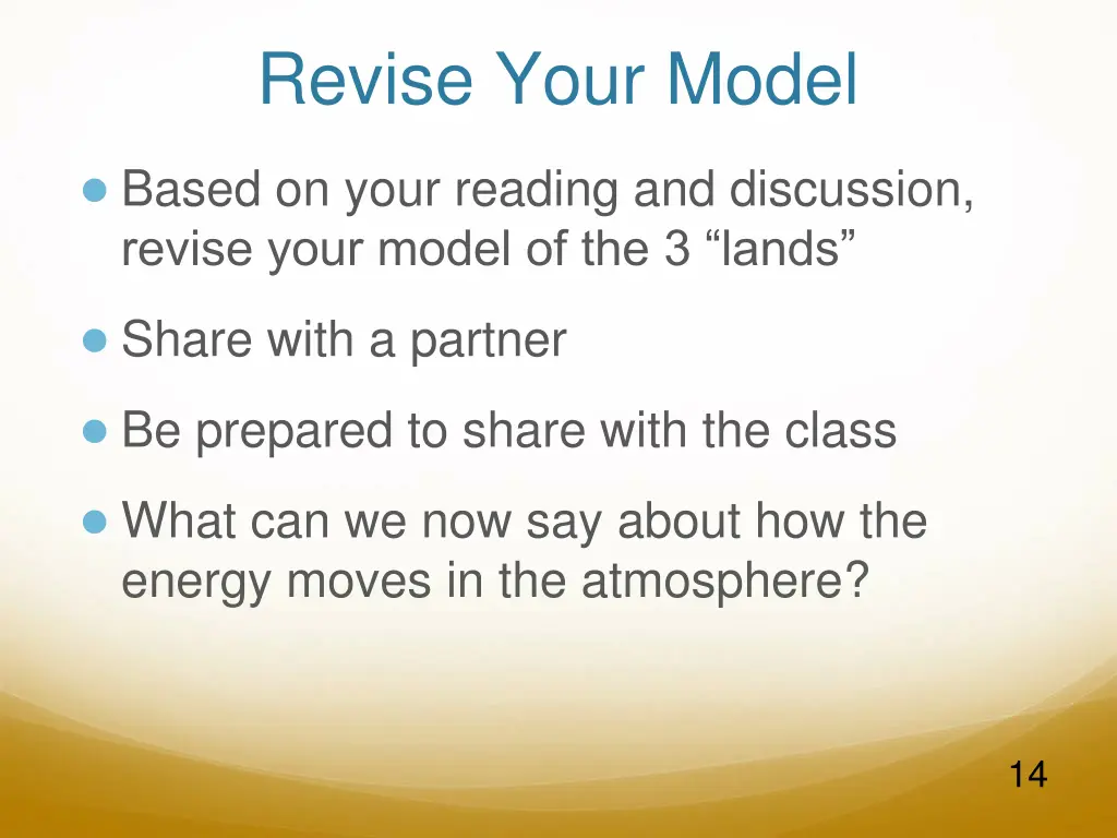 revise your model