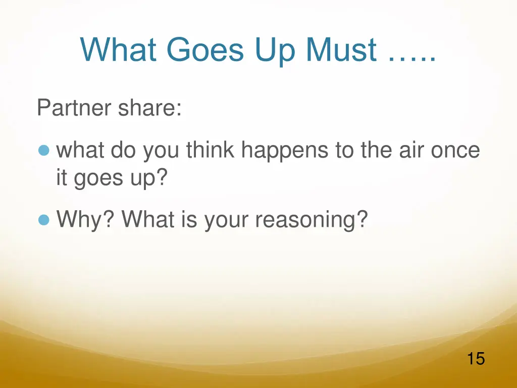 what goes up must