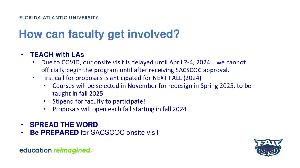 how can faculty get involved