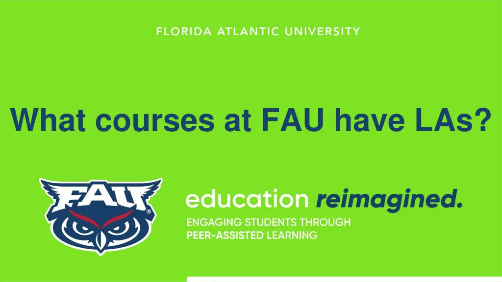 what courses at fau have las