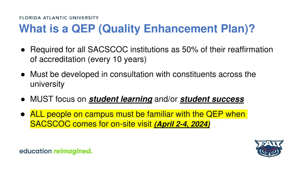 what is a qep quality enhancement plan