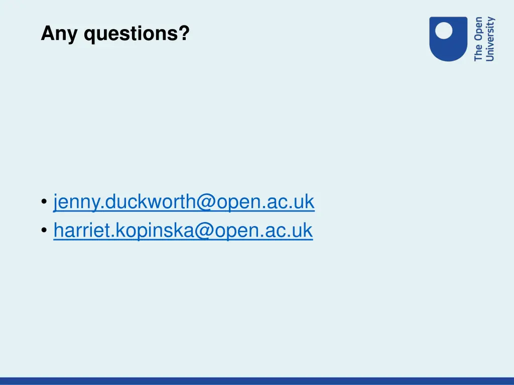 any questions