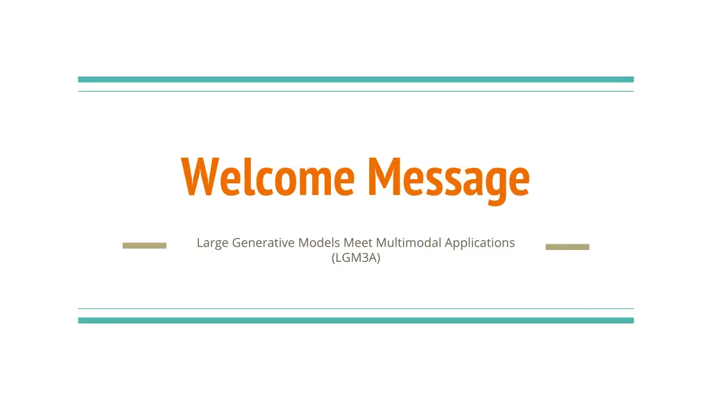 welcome message