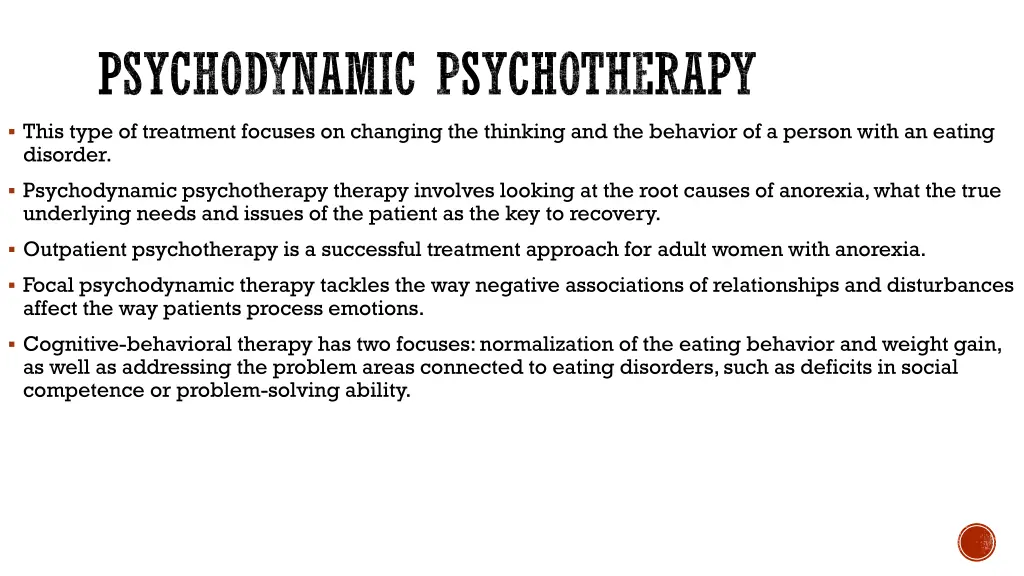 psychodynamic psychotherapy
