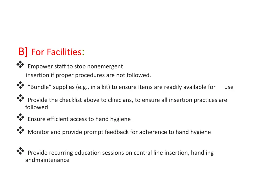 b for facilities empower staff to stop