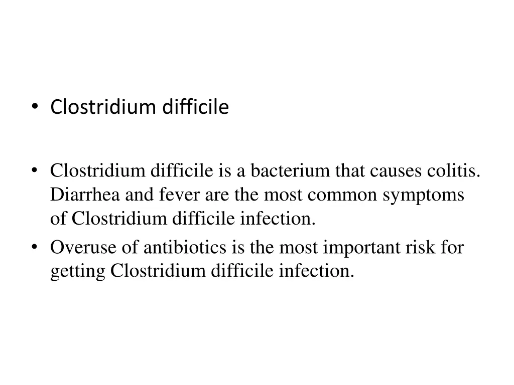 clostridium difficile