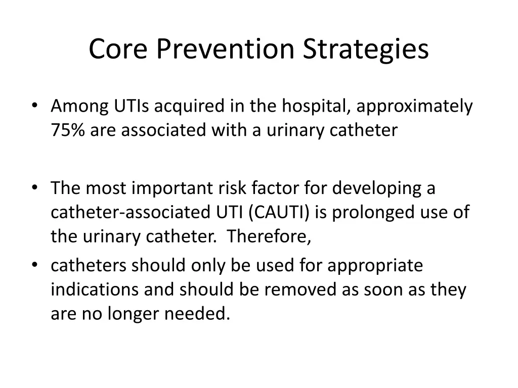 core prevention strategies