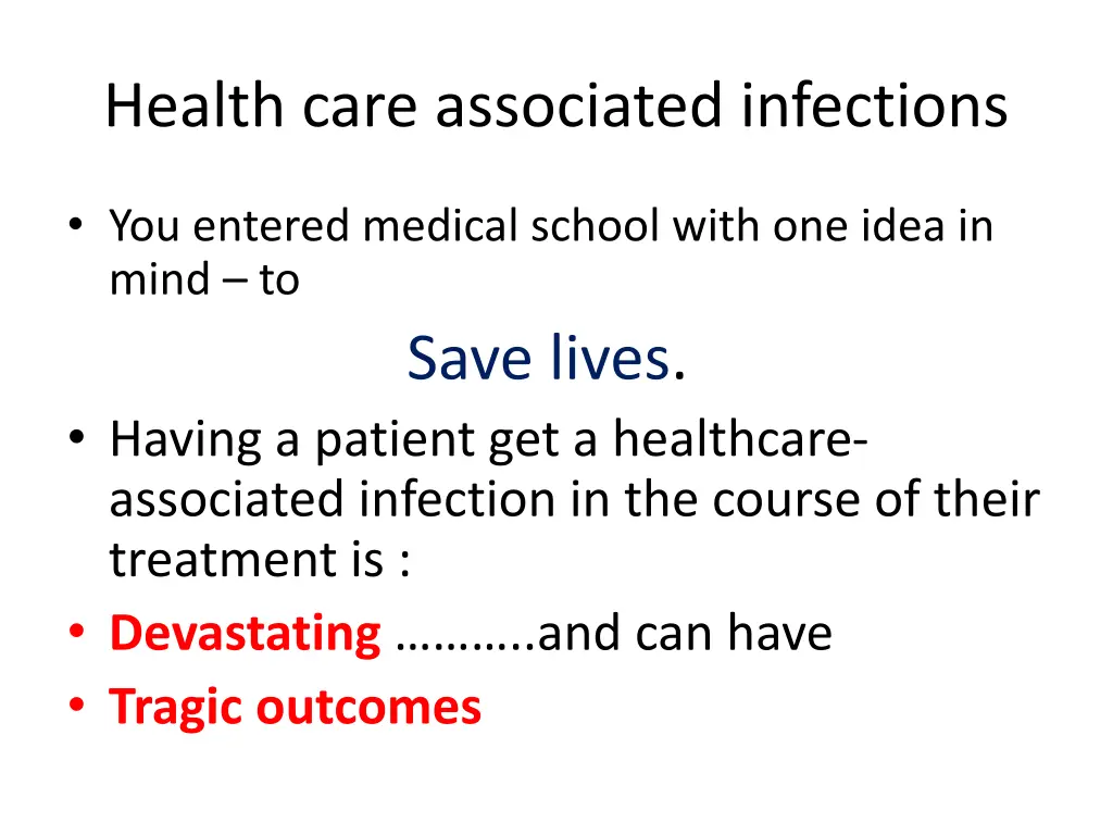 health care associated infections