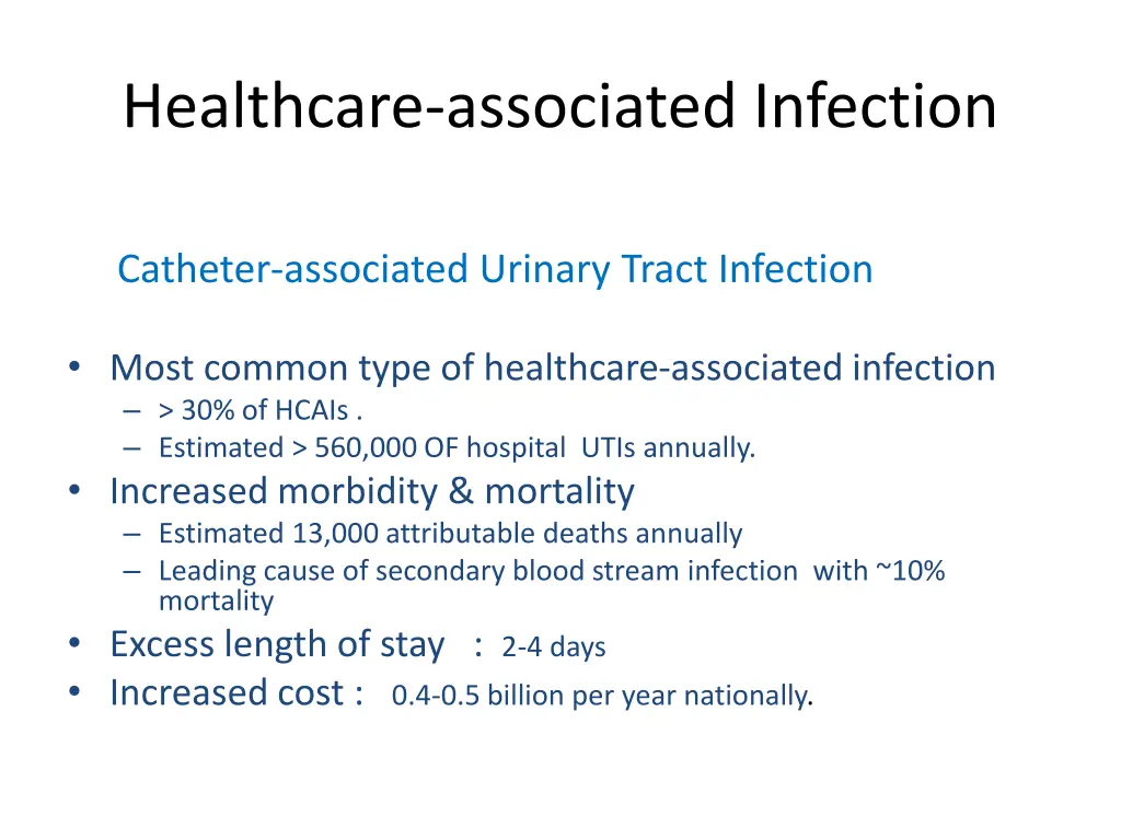 healthcare associated infection 1