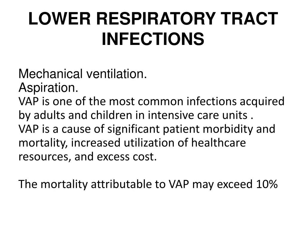 lower respiratory tract infections