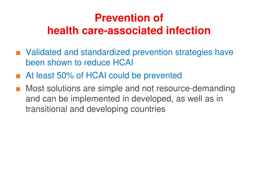 prevention of