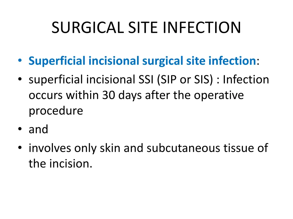 surgical site infection