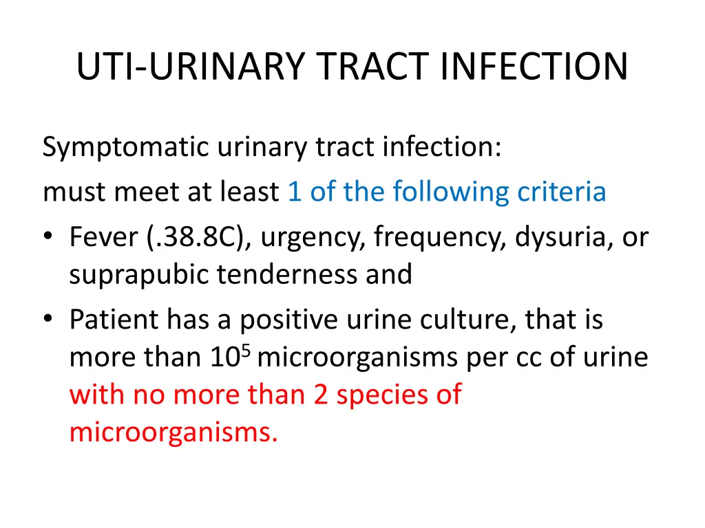 uti urinary tract infection