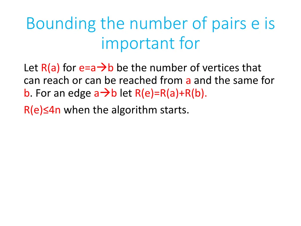 bounding the number of pairs e is important for