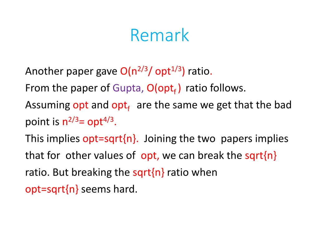 remark
