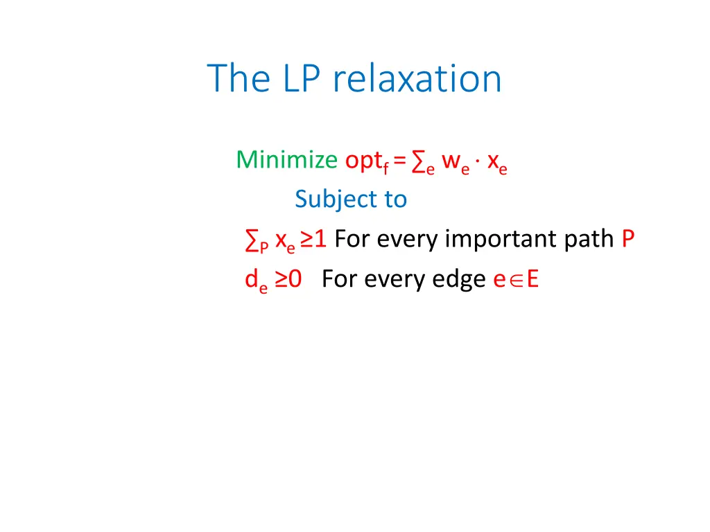the lp relaxation