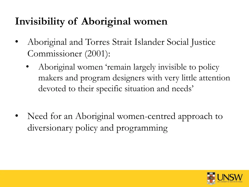 invisibility of aboriginal women