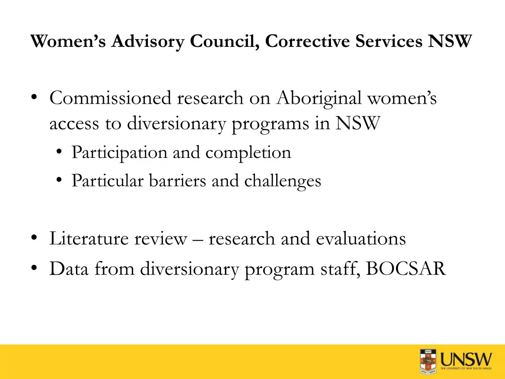 women s advisory council corrective services nsw