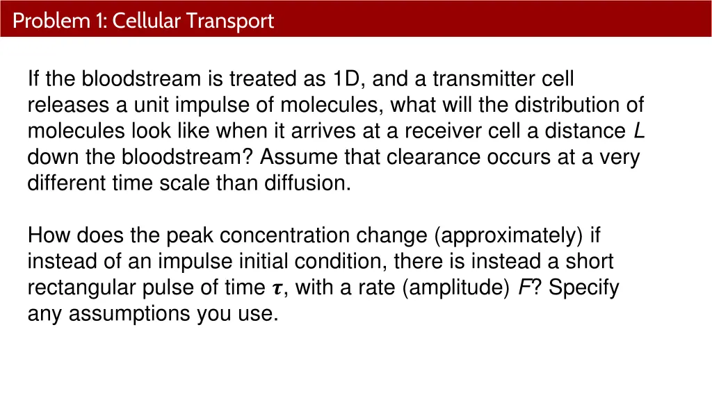 problem 1 cellular transport