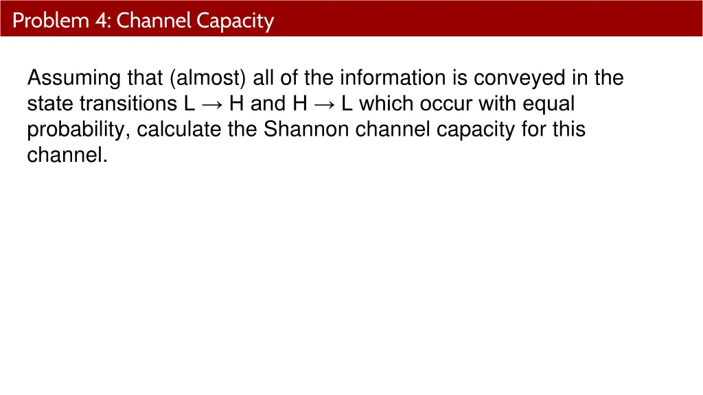 problem 4 channel capacity