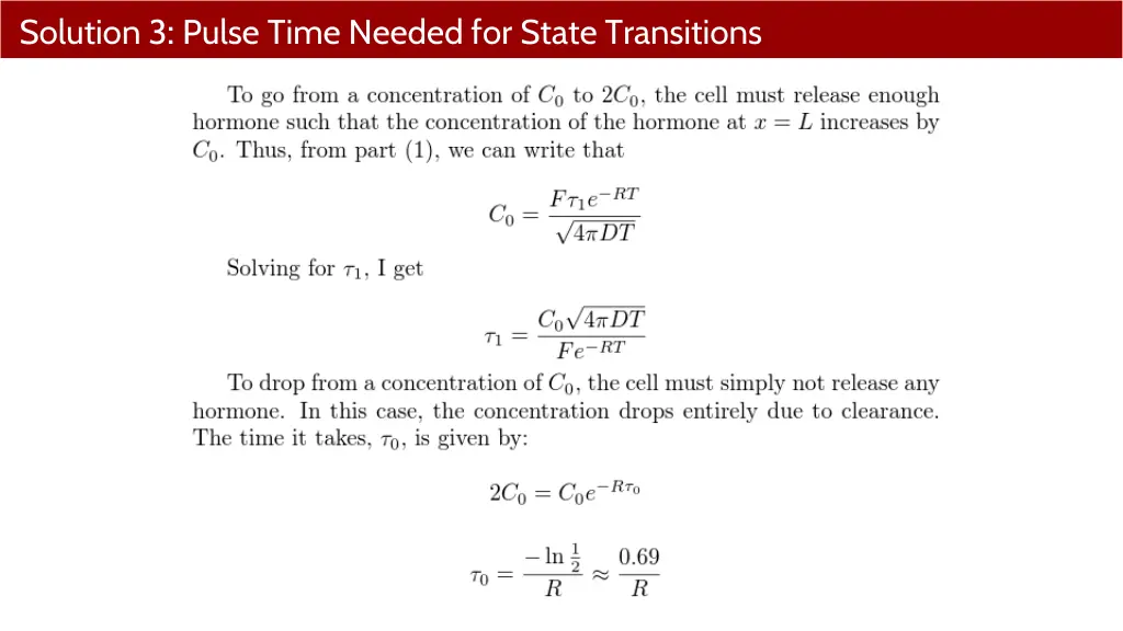 solution 3 pulse time needed for state transitions
