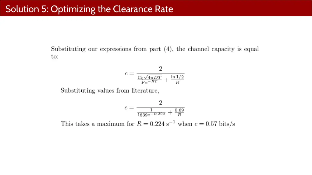solution 5 optimizing the clearance rate