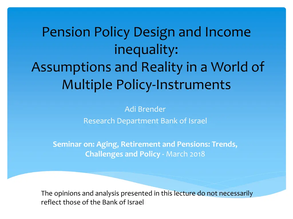 pension policy design and income inequality