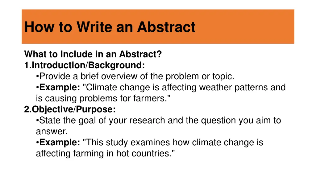 how to write an abstract 1
