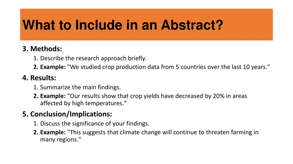 what to include in an abstract
