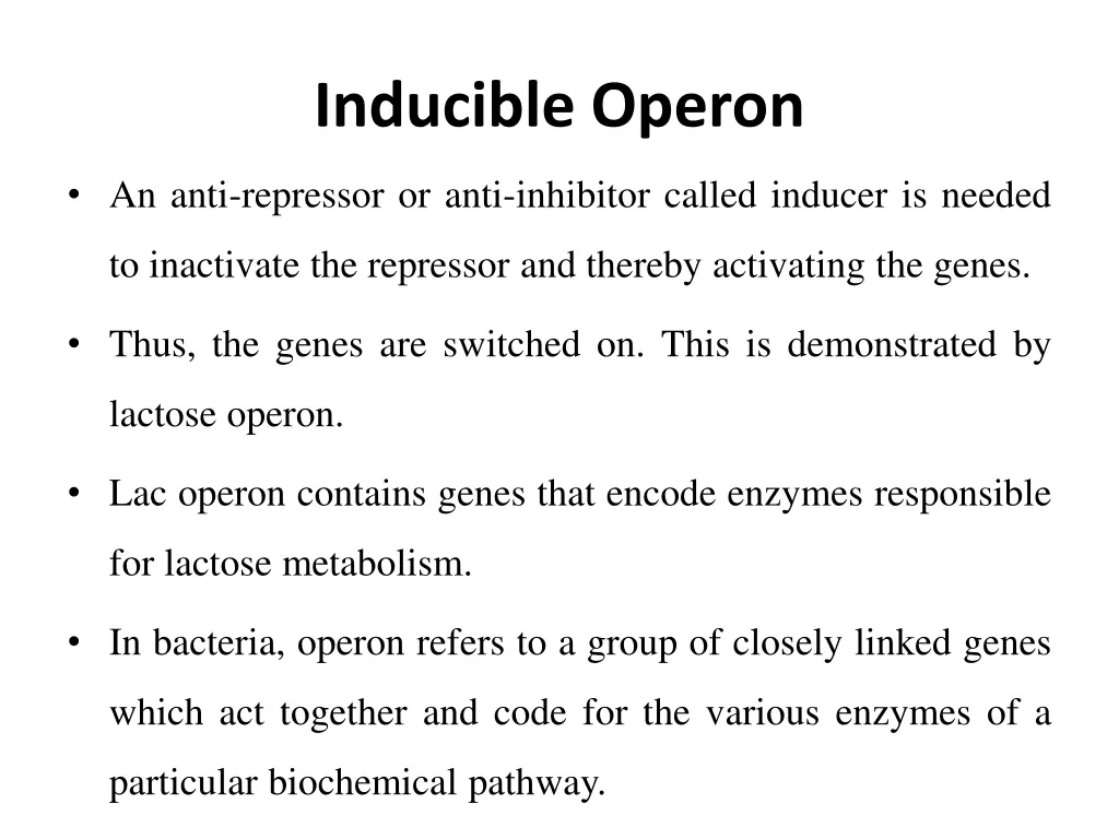 inducible operon