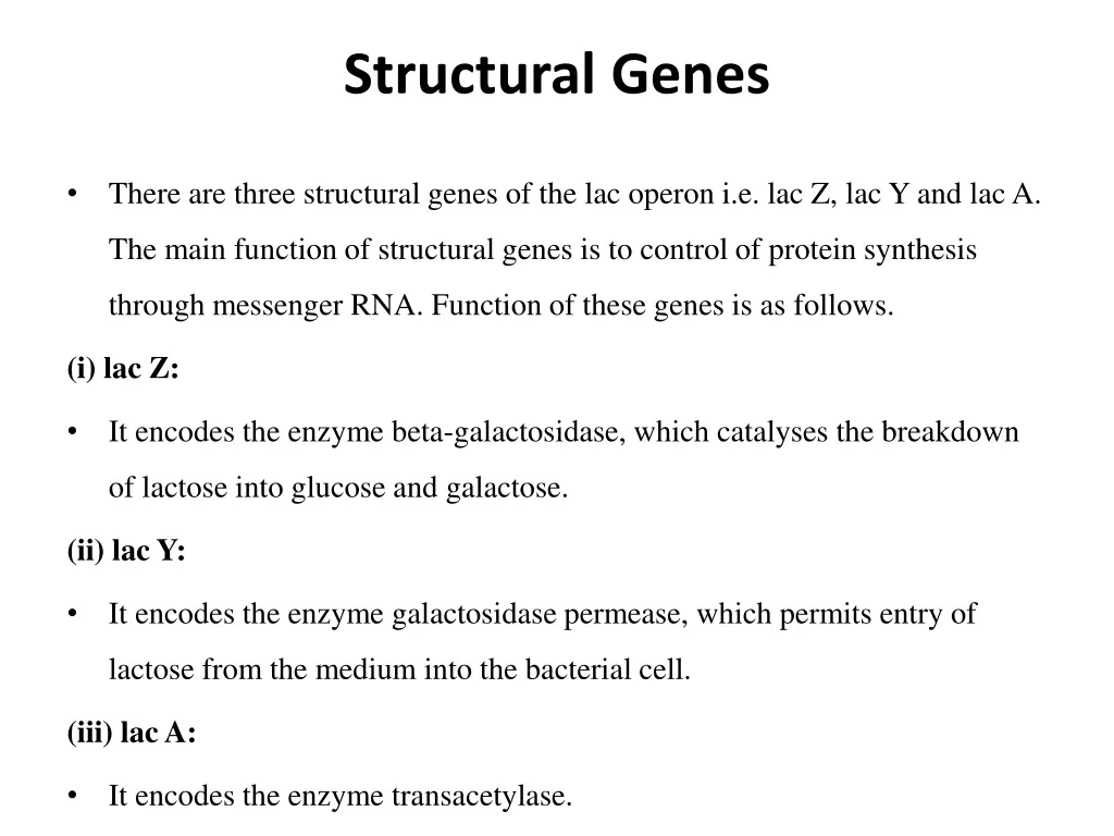 structural genes