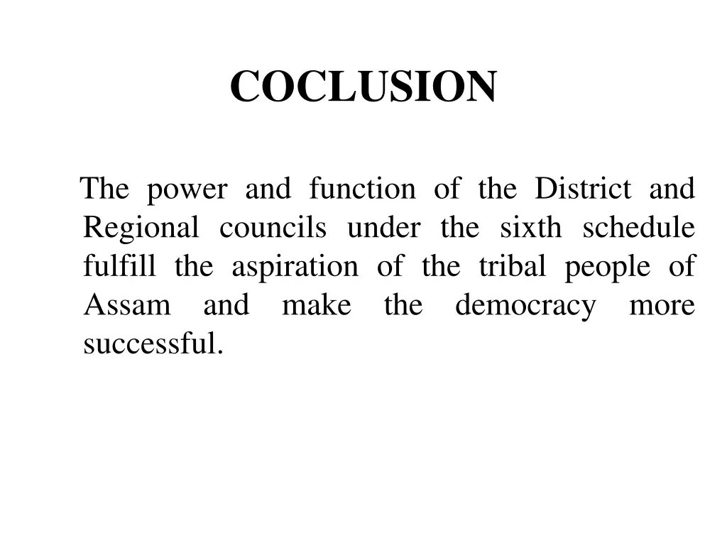 coclusion