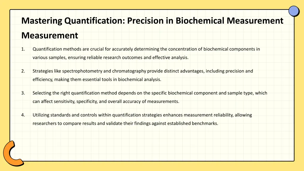 mastering quantification precision in biochemical