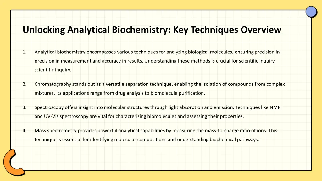 unlocking analytical biochemistry key techniques