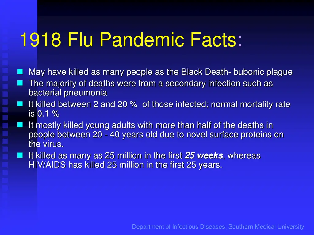 1918 flu pandemic facts