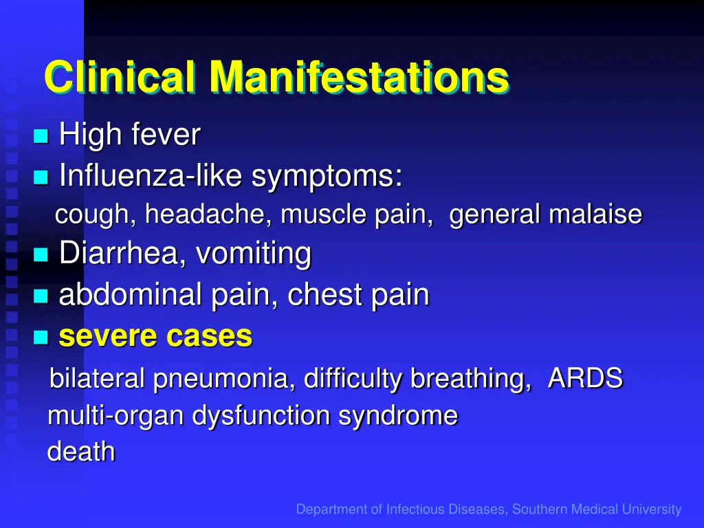 clinical manifestations 1