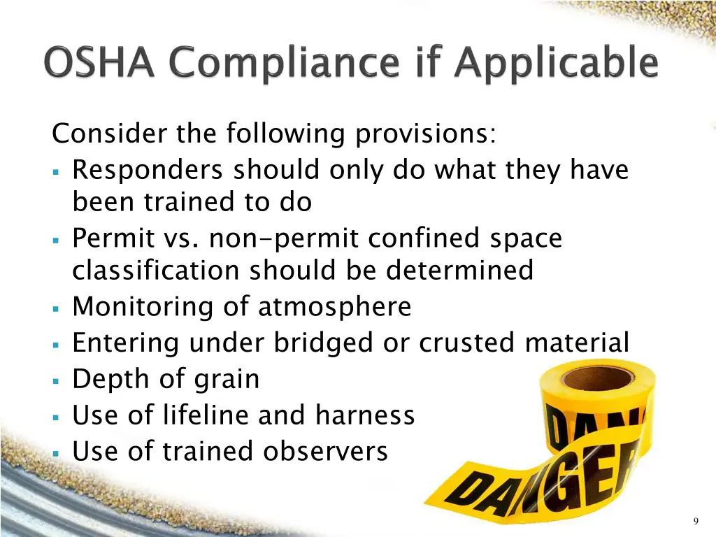 consider the following provisions responders