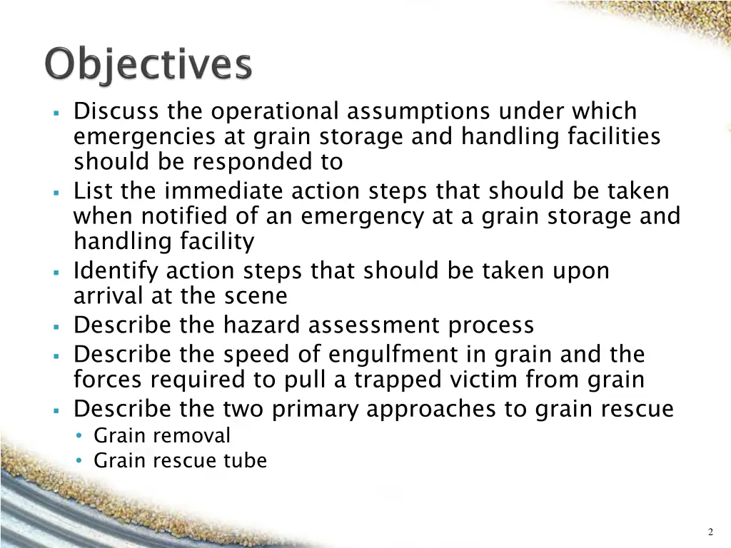 discuss the operational assumptions under which