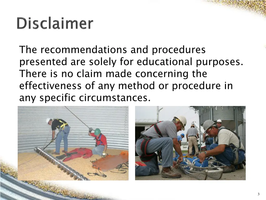 the recommendations and procedures presented