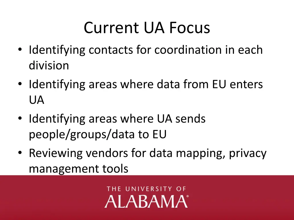 current ua focus