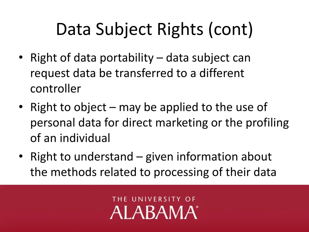 data subject rights cont
