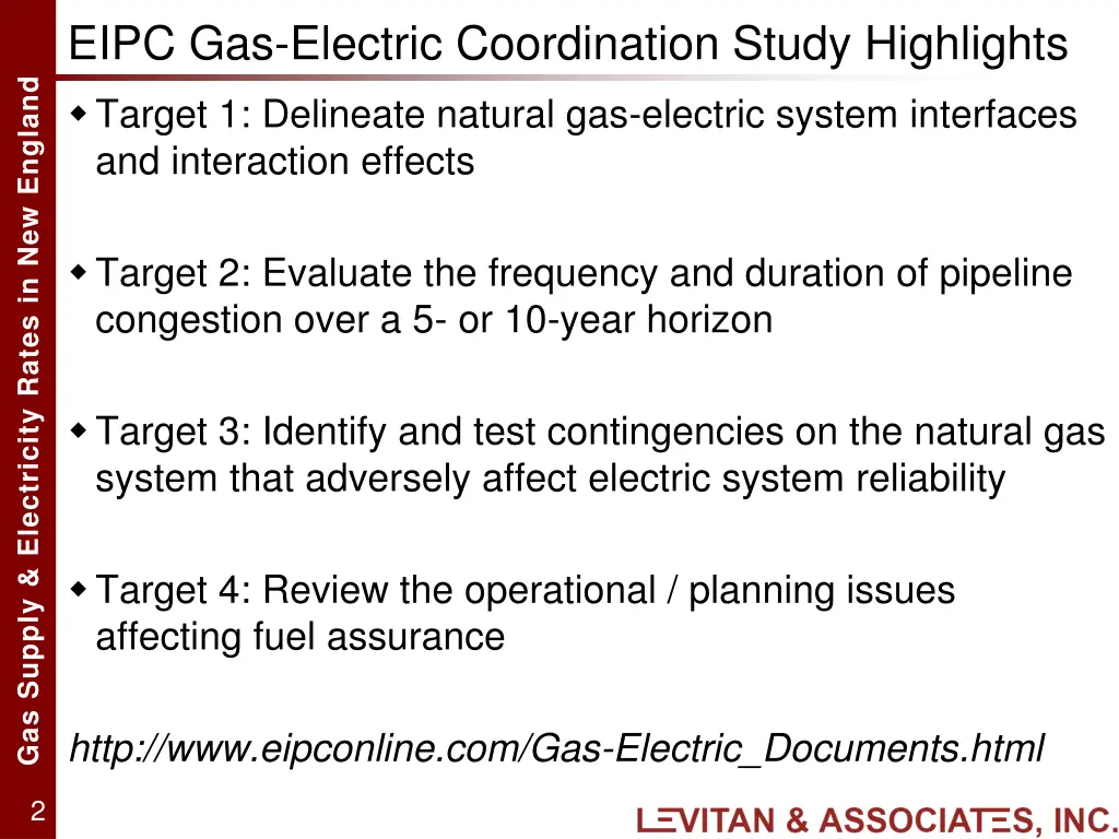 eipc gas electric coordination study highlights