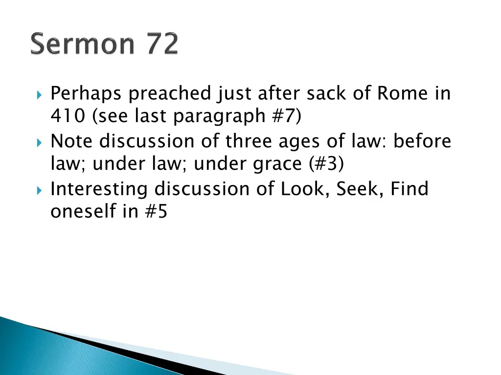 perhaps preached just after sack of rome