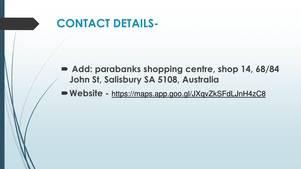 contact details